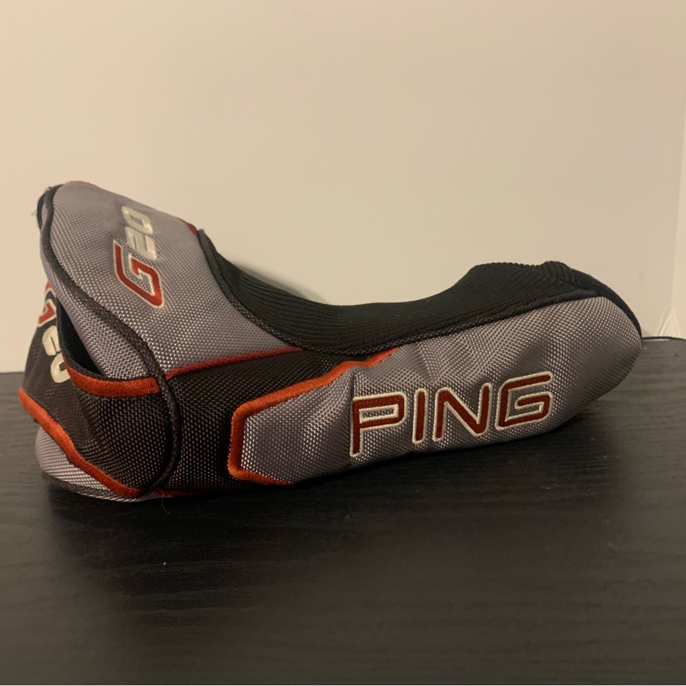 PING G20 Driver Golf Club Head Cover -Replacement Headcover [Gray, Red & Silver]